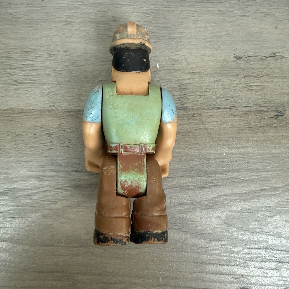 Vtg Fisher Price Lot Of 3 Husky Helpers Play Action Figures Cowboy Construction - Picture 4 of 8